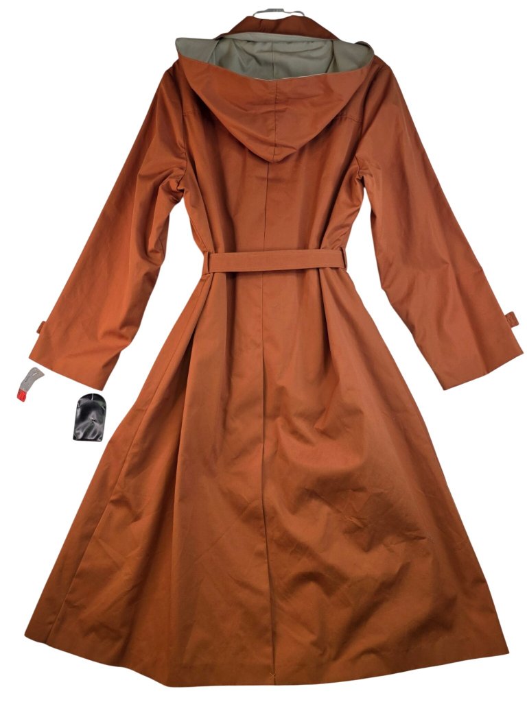 Vintage 70s Sharpee Trench Coat 18 Orange Deadstock Hooded Outdoor Streetwear — image 7 of 8